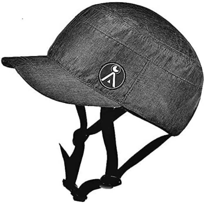 Surfing helmet with visor, surf cap